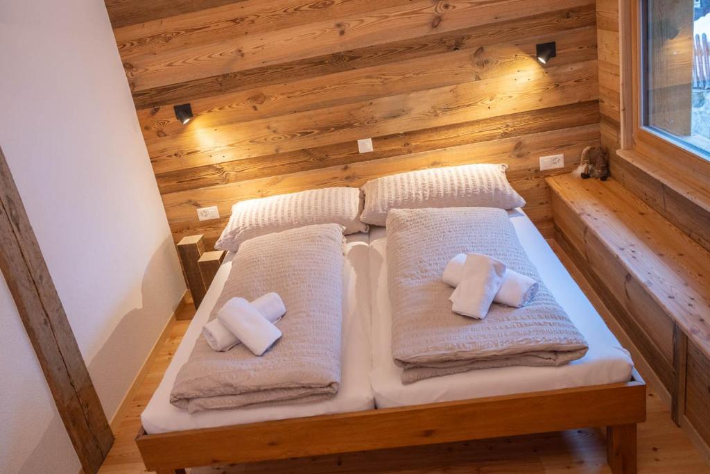 Postel nebo postele na pokoji v ubytování Stall Himmel