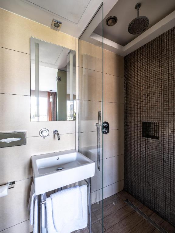 Koupelna v ubytování Hotel Minerve