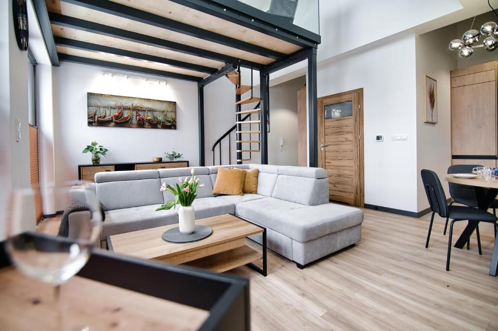 Χώρος καθιστικού στο Laguna Beskidów Resort - Apartament C50