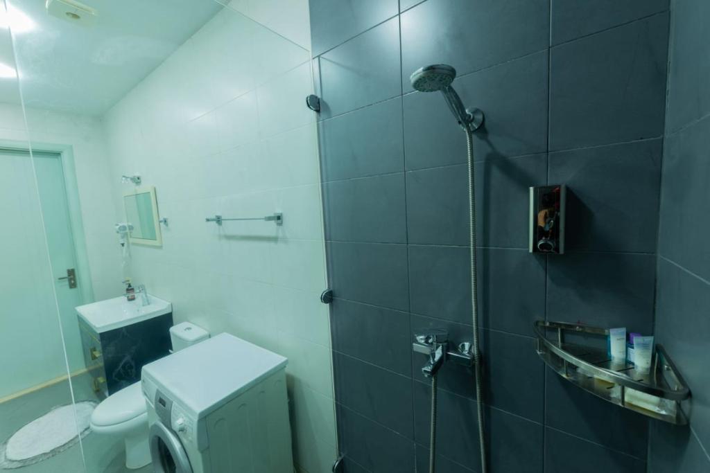 Koupelna v ubytování Marita Hotel