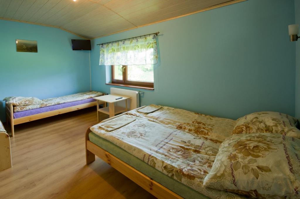 Postel nebo postele na pokoji v ubytování Nad Strumykiem