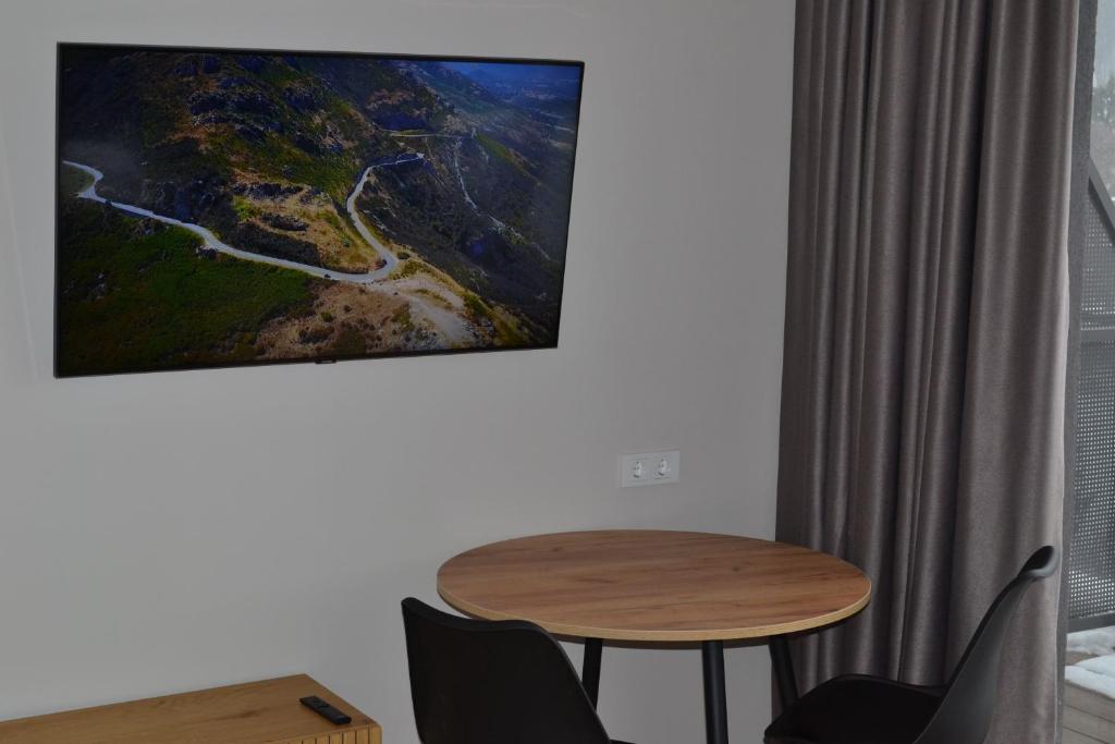 TV a/nebo společenská místnost v ubytování Village apartments Polyana