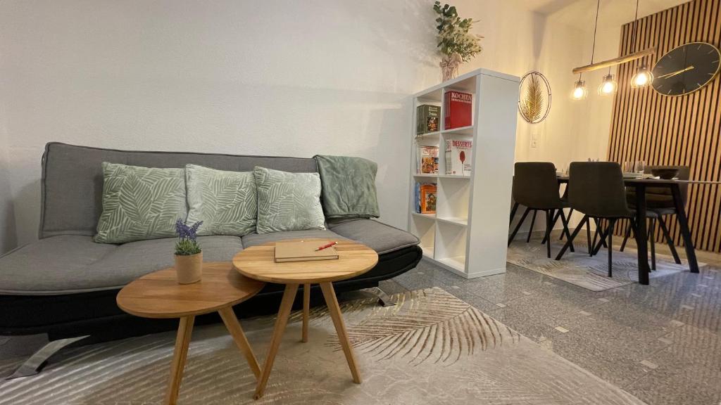 Posezení v ubytování Zentrale, moderne Innenstadtwohnung