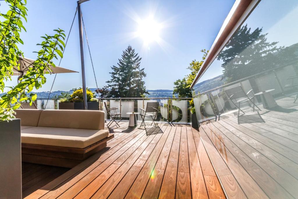 Balkón nebo terasa v ubytování Hotel Villa Elben Lörrach bei Basel
