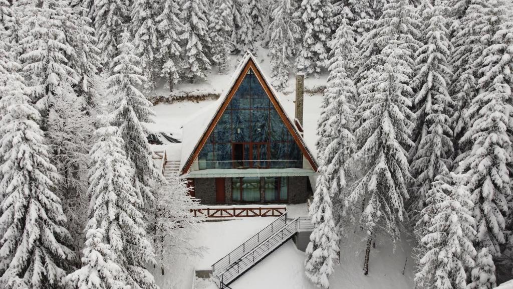 a lodge in the snow with snow covered trees at Sofia - Mountain Home in Kopaonik