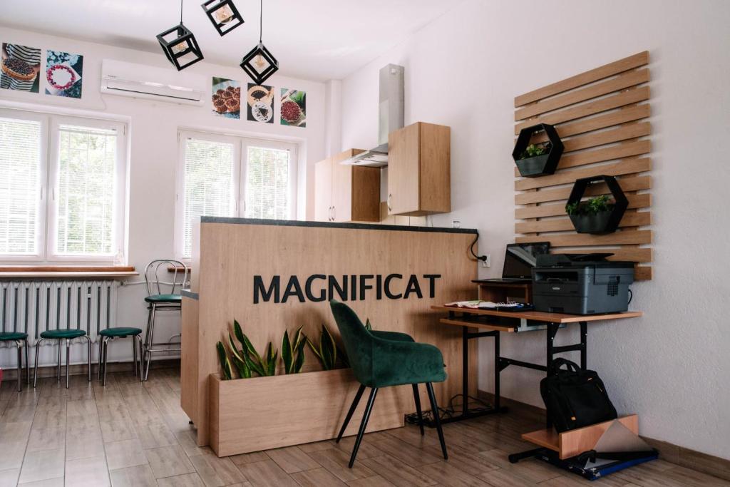 Kuchyň nebo kuchyňský kout v ubytování Magnificat