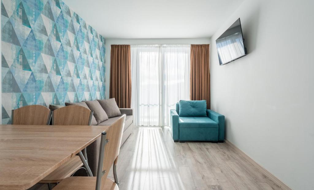 Posezení v ubytování 2-room Apartment NFT New Gudauri 452