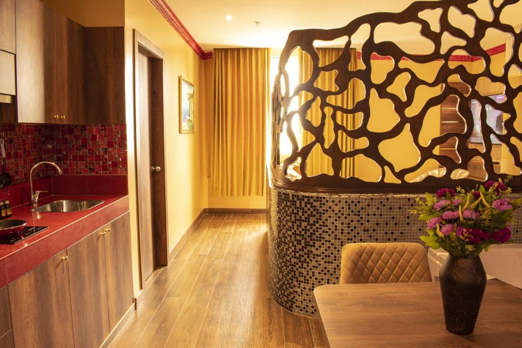 Posezení v ubytování FORTICH APART HOTEL