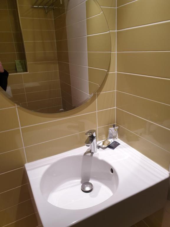Koupelna v ubytování Hotel Burrhus