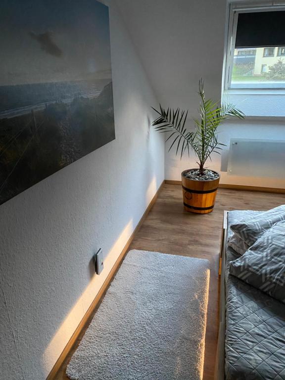 Postel nebo postele na pokoji v ubytování FeWo Skywalk Willingen