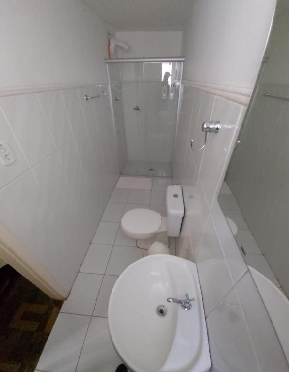 Koupelna v ubytování Hotel Domo