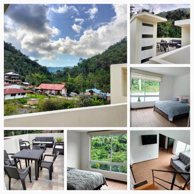 eine Fotocollage eines Hauses in der Unterkunft JOMAWA Vivienda Turística in Guayabal
