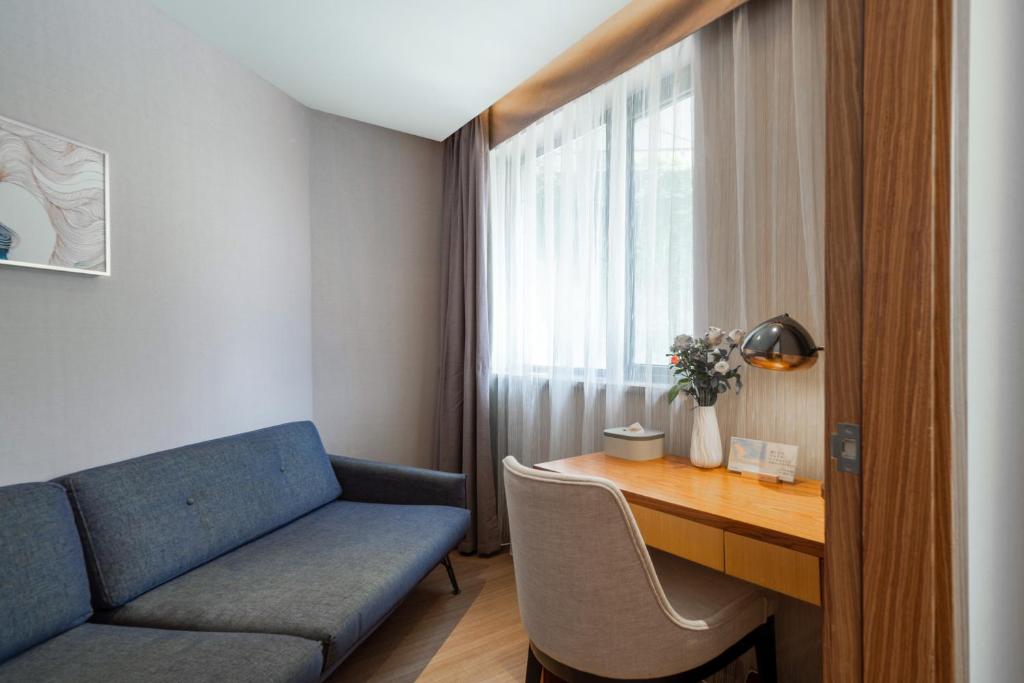 Posezení v ubytování Atour X Hotel Shanghai Lujiazui Binjiang Avenue