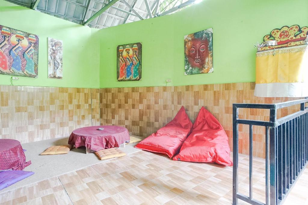 Postel nebo postele na pokoji v ubytování Green View Ubud Hostel Bali