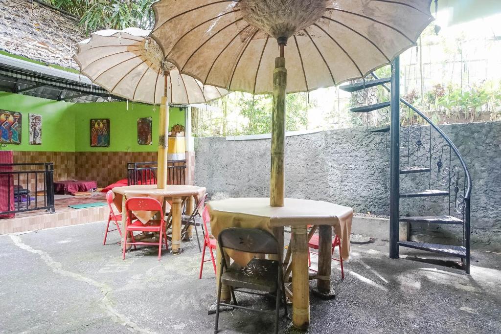 Patio nebo venkovní prostory v ubytování Green View Ubud Hostel Bali