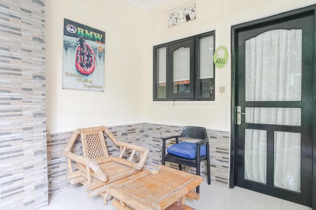 Posezení v ubytování Green View Ubud Hostel Bali