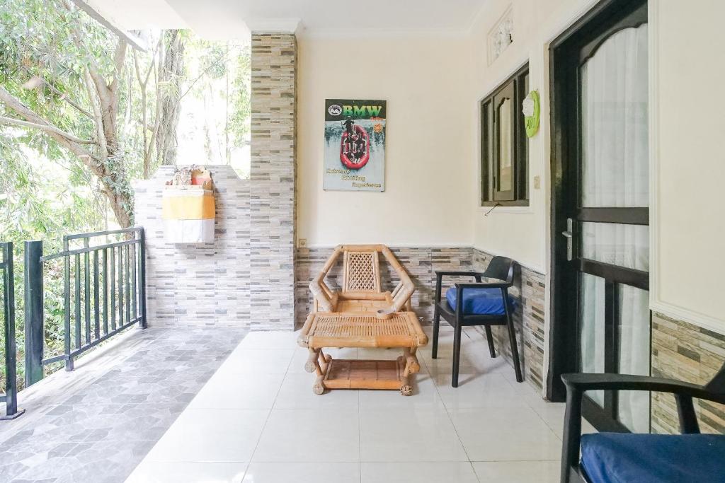 Posezení v ubytování Green View Ubud Hostel Bali