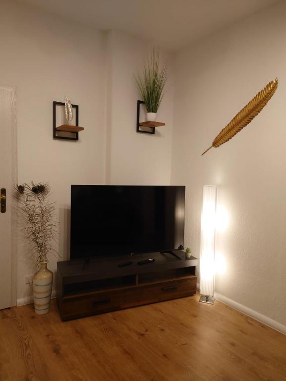TV a/nebo společenská místnost v ubytování FederTraum mit Sauna sehr gemütlich, NEU