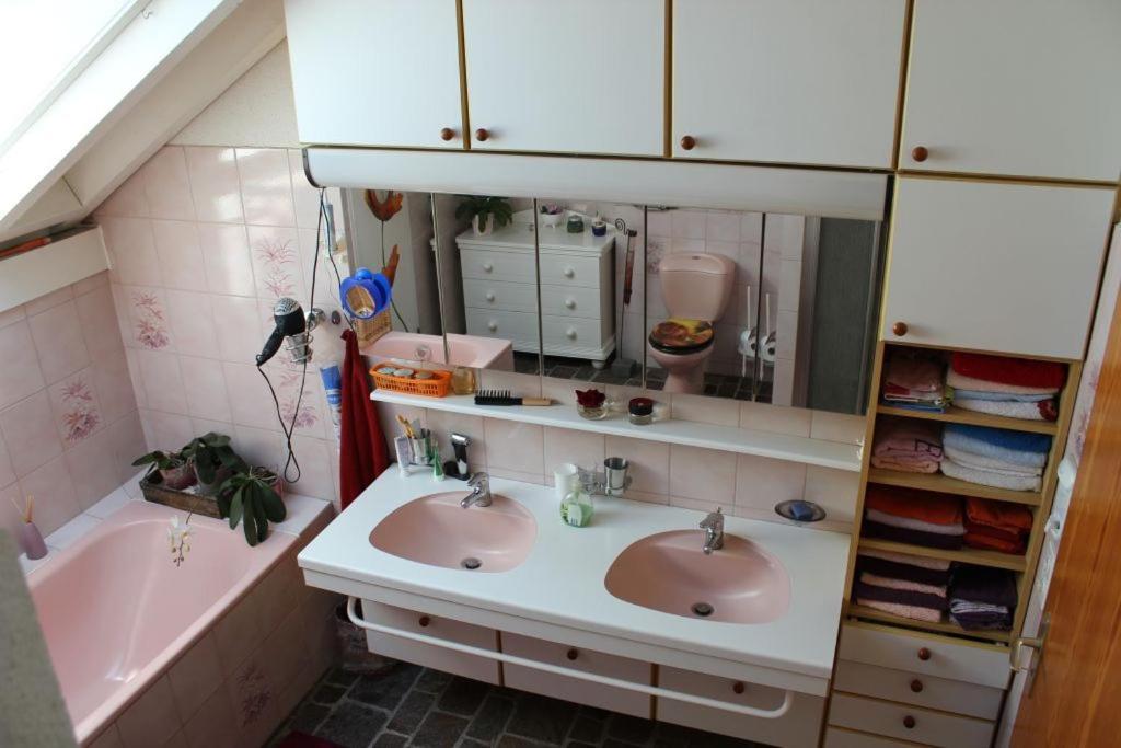 Kuchyň nebo kuchyňský kout v ubytování Bed & Breakfast Wepfer