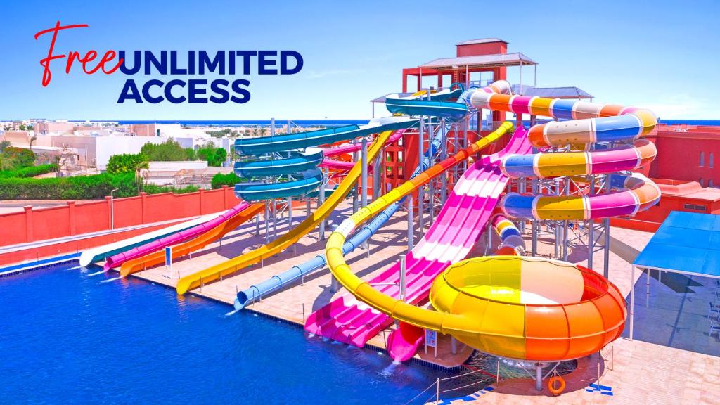 a water park with a colorful water slide at Pickalbatros Laguna Club Resort Sharm El Sheikh - Adults Only 16+ in Sharm El Sheikh