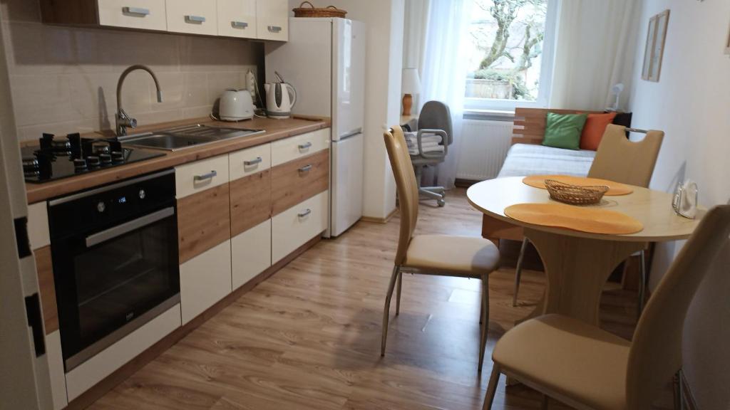 Kuchyňa alebo kuchynka v ubytovaní Apartmán Alena