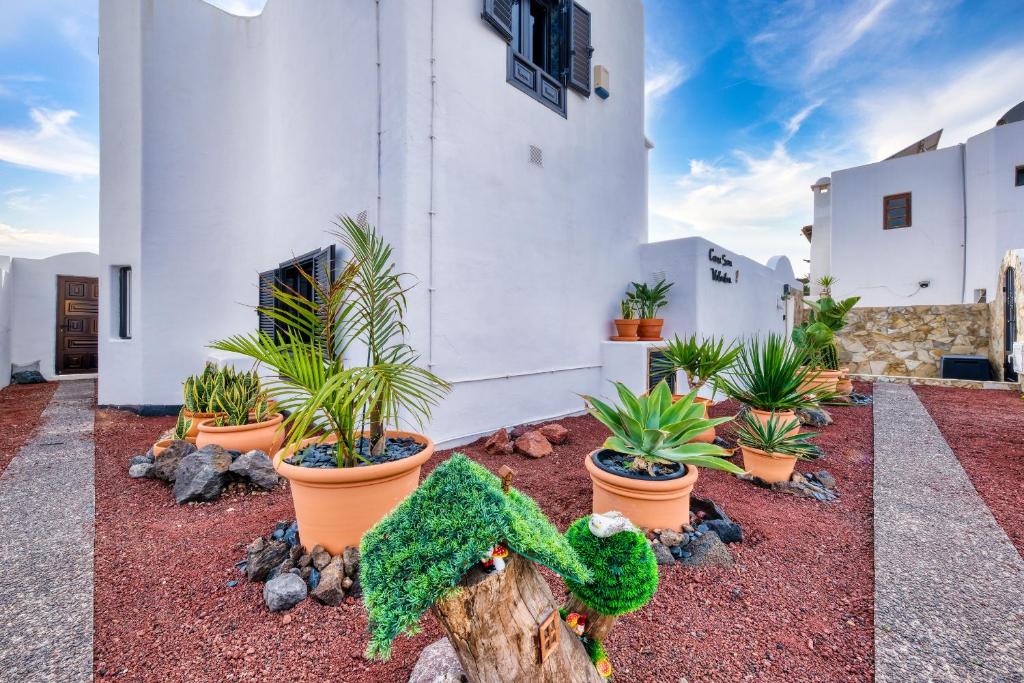 A garden outside Casa San Valentin con piscina privada