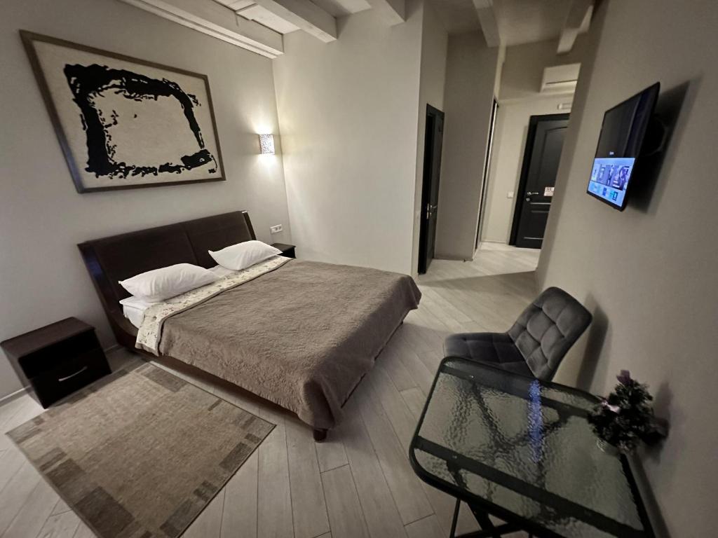 TV a/nebo společenská místnost v ubytování Hotel Nika 2