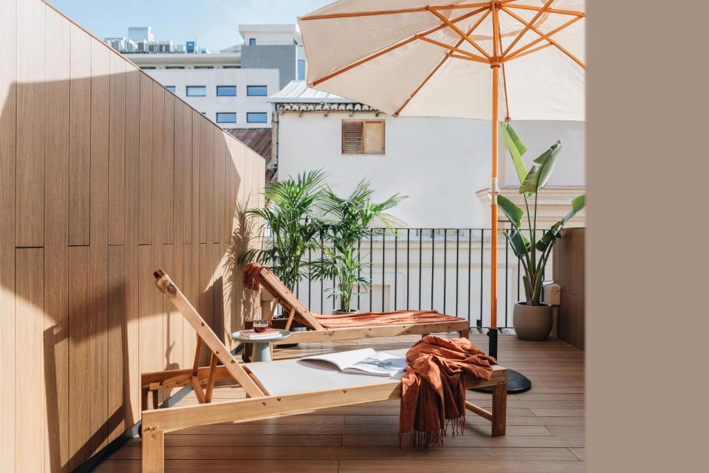 Balkón nebo terasa v ubytování Oliveira Rooms