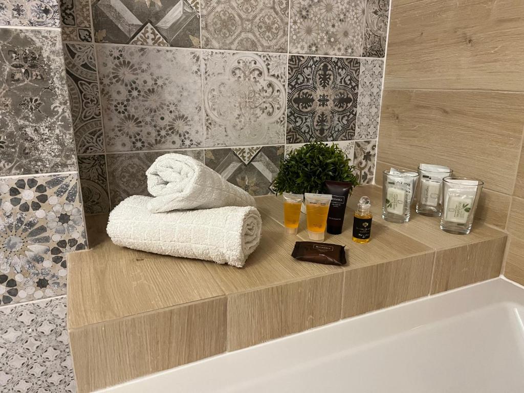 Koupelna v ubytování Apartmány Rosenberg