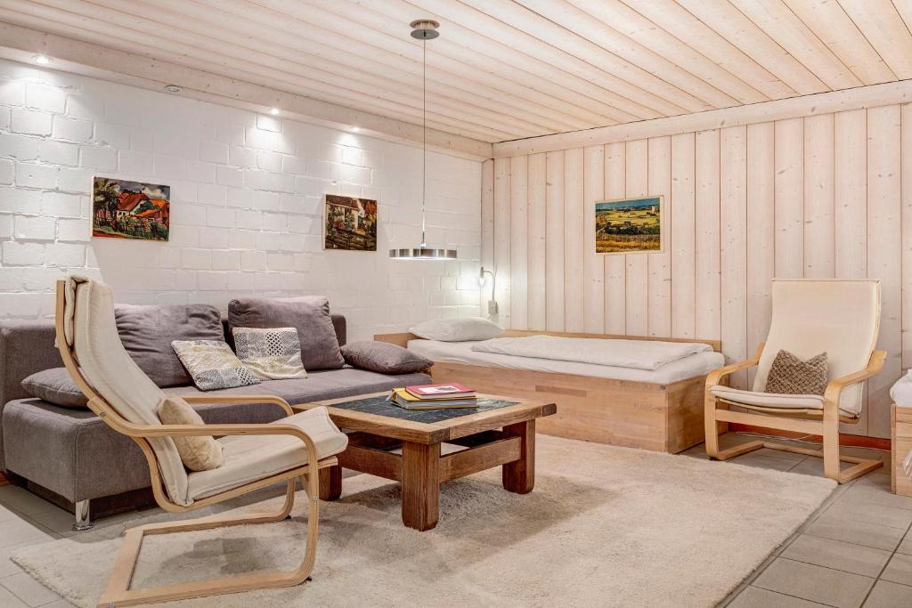 Ruang duduk di Haus Erna am Deister Apartment