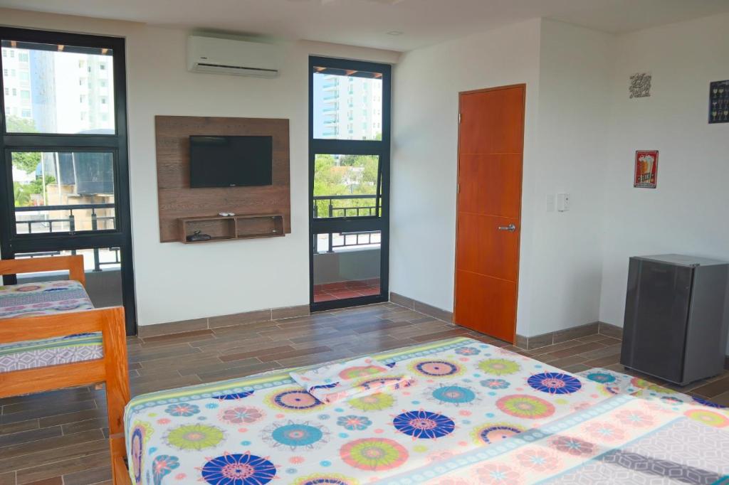 Postel nebo postele na pokoji v ubytování CABAÑA PLAYA MAR