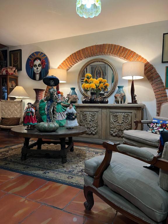 Posezení v ubytování Casa Tlaquepaque