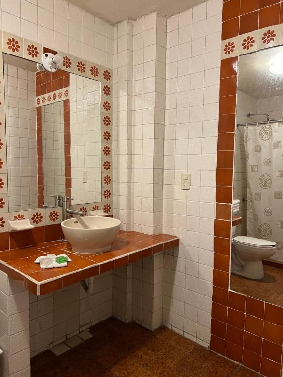 Koupelna v ubytování Casa Tlaquepaque