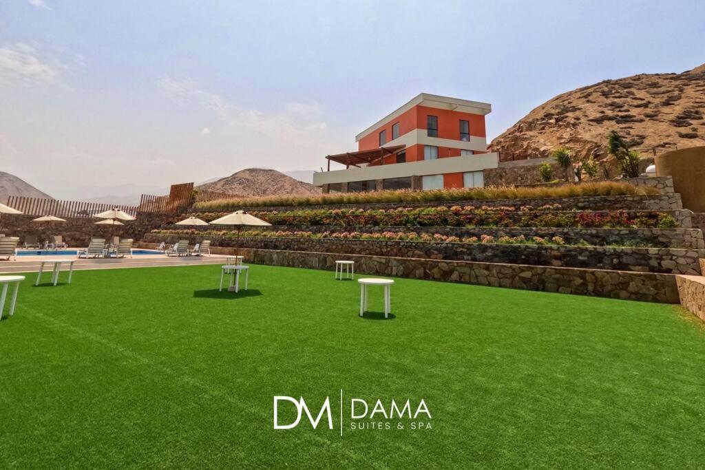 a rendering of a green lawn in front of a building at Casa Dama in Cieneguilla