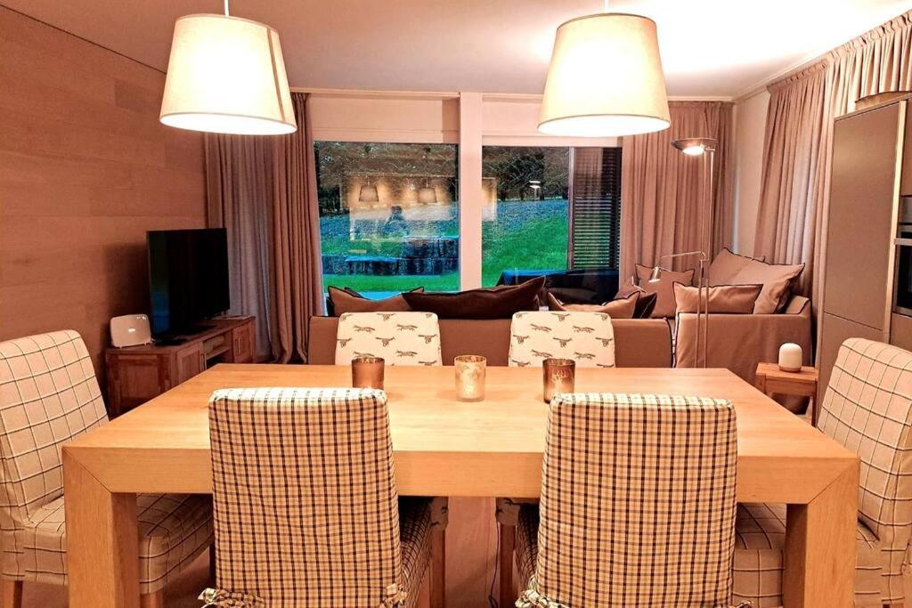 TV a/nebo společenská místnost v ubytování Comfortable apartment near the ski station with parking