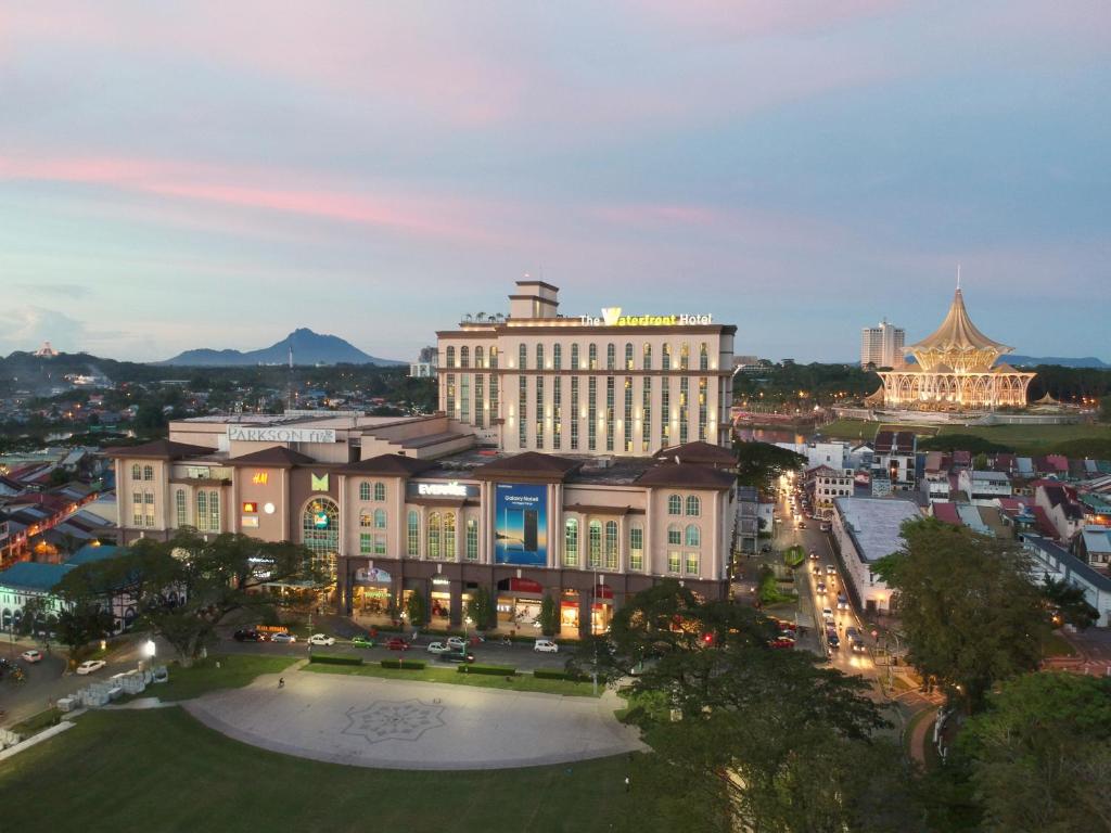 an aerial view of the mgm grand hotel and casino at The Waterfront Hotel Kuching in Kuching