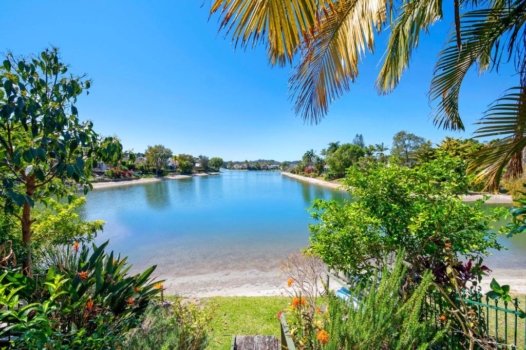 a view of a river with trees and a beach at 3BR Peaceful and Quiet Elanora Sanctuary in Gold Coast