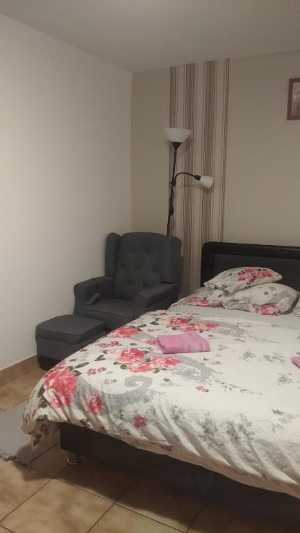 Postel nebo postele na pokoji v ubytování Tímea Vendégház