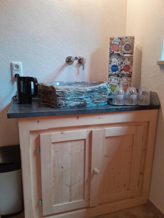 Kuchyň nebo kuchyňský kout v ubytování Gästehaus Zunterer