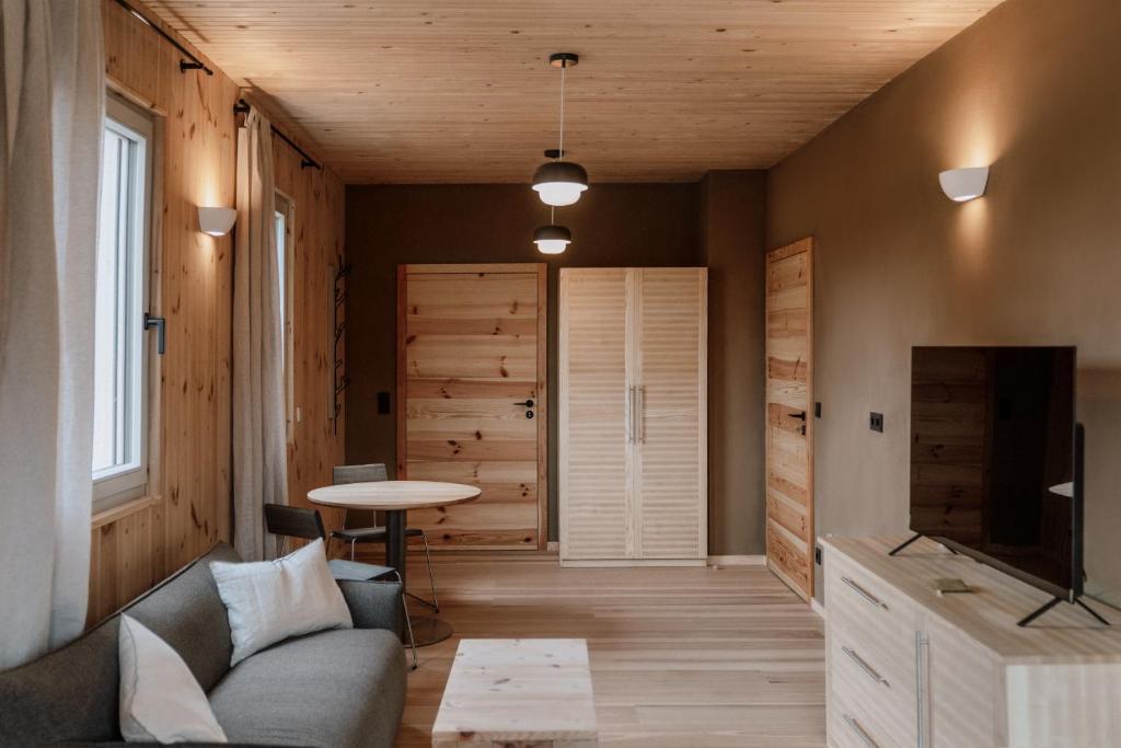 Posezení v ubytování B&B Zirbenduft