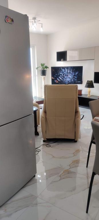 Kuchyň nebo kuchyňský kout v ubytování Relax