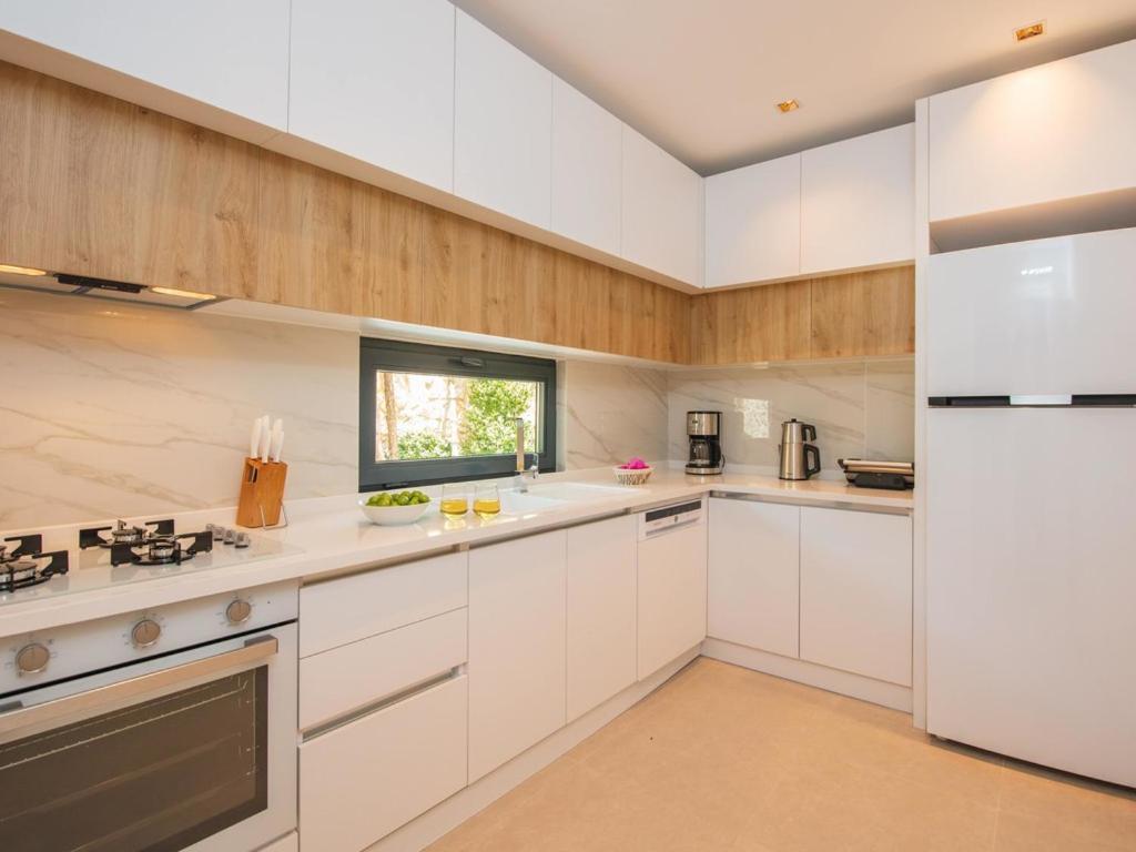 Kuchyň nebo kuchyňský kout v ubytování Asfiya Loft Apartments