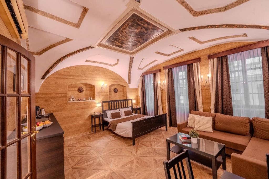 Oleskelutila majoituspaikassa Unique Prague Apartment