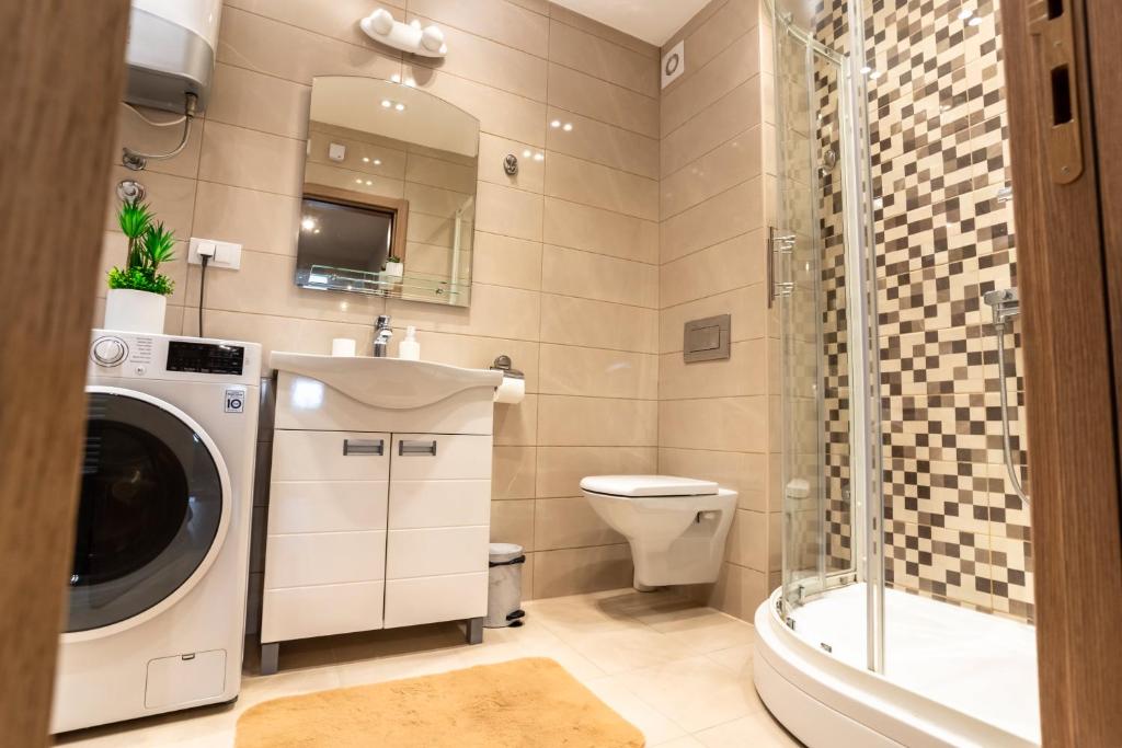 Koupelna v ubytování Apartman AuRa