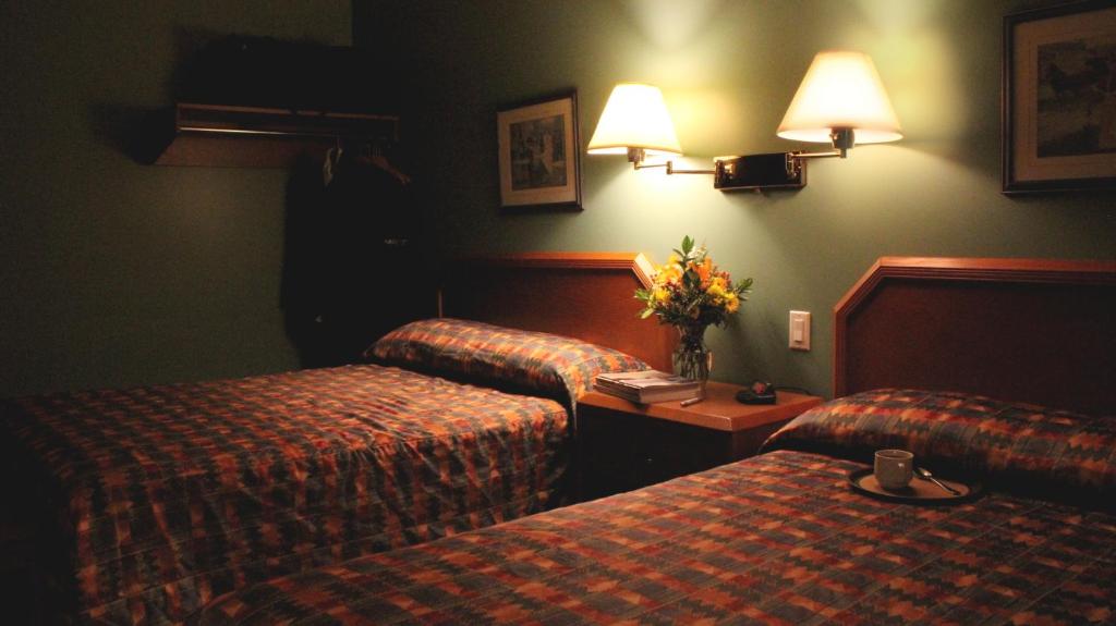 Postel nebo postele na pokoji v ubytování Hôtel Val-des-Sources