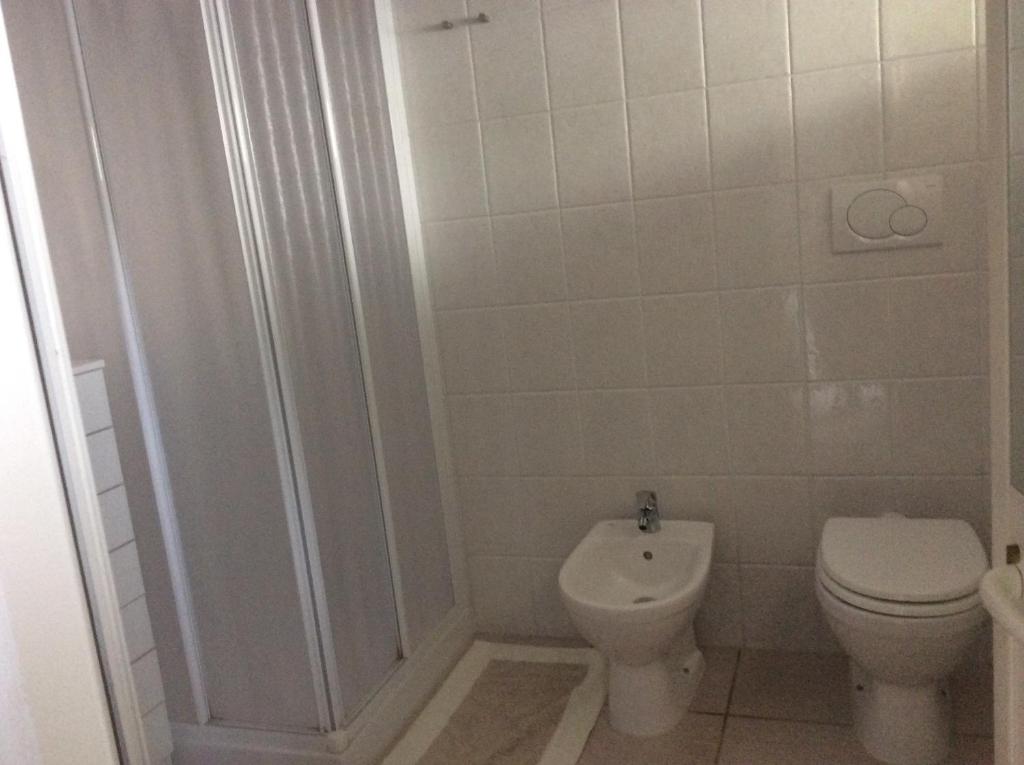 Koupelna v ubytování Hotel Edera