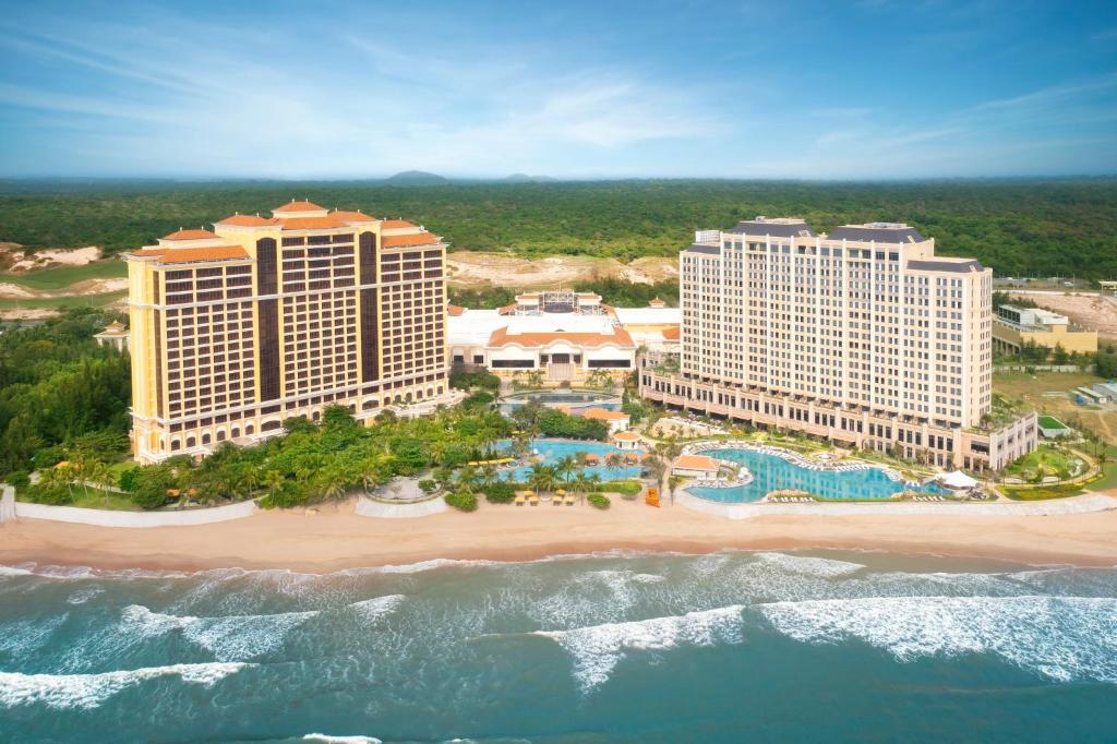 an aerial view of a resort on a beach at InterContinental Grand Ho Tram in Ho Tram