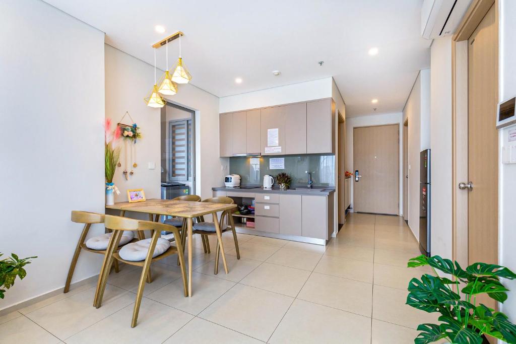 Nhà bếp/bếp nhỏ tại The Sóng Apartment Vũng Tàu - Căn Hộ Hồ Bơi-Olive Homestay