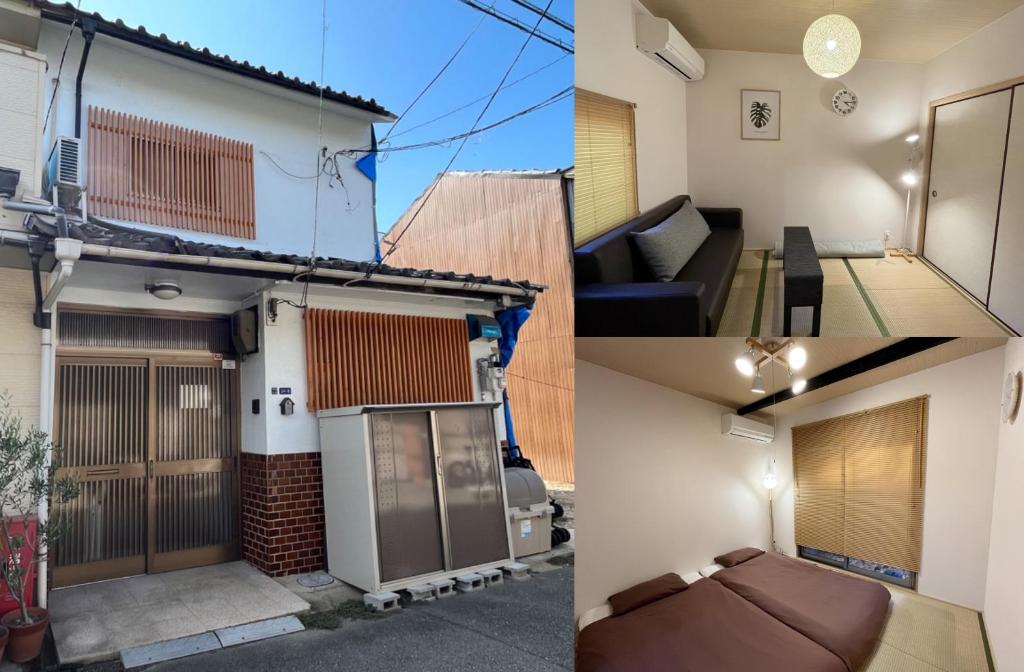 芙蓉居 日本庭園付き一戸建 【天下茶屋から徒歩8分】最大6名宿泊可能 في أوساكا: اطلالة المنزل من الشارع