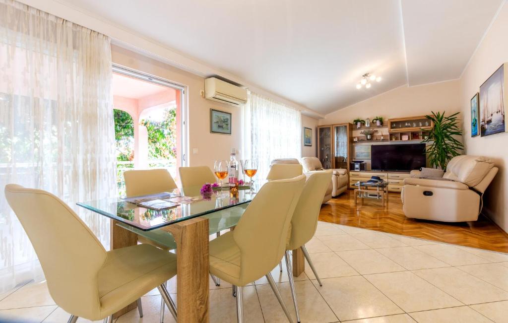 Televízia a/alebo spoločenská miestnosť v ubytovaní Apartment Raduniceva V